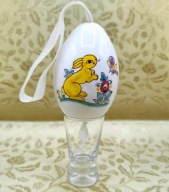 Jajeczko jajko z porcelany - na tasiemce - śliczne do zawieszenia 8cm B 1z2