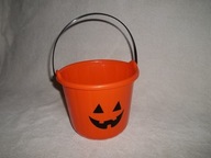 WIADERKO DO SŁODYCZY HALLOWEEN 17X14CM POMARAŃCZOW
