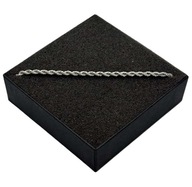 BRANSOLETKA SREBRNA SKRĘCANA SPLOT KORDEL 20CM STAL CHIRURGICZNA