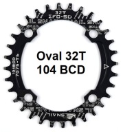 Zębatka Narrow Wide 32T CZARNA owalna 104BCD SNAIL