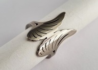 ORYGINALNY PIERŚCIONEK STAL SKRZYDEŁKA DUŻY ROZMIAR