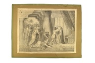 STARA XIX-w. RYCINA GUSTAV DORE SCENA BIBLIJNA ZOBACZ!