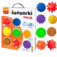 PIŁKI SENSORYCZNE DLA NIEMOWLĄT TULLO ANTYSTRESOWA DLA DZIECI BEZ DZIURKI