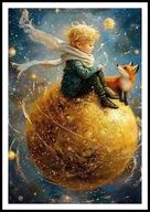 A2 PLAKAT MAŁY KSIĄŻĘ A. DE SAINT-EXUPERY MAŁY KSIĄŻĘ Z PRZYJACIELEM LISEM