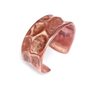 Masywna bransoleta z miedzi. Ręcznie kształtowana