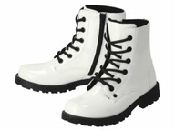 ESMARA KIDS Lupilu BOTKI sznurowane białe lakierowane martensy NOWE 29