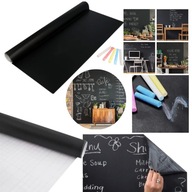 TABLICA KREDOWA SAMOPRZYLEPNA NA SCIANE KREDA DUZA CZARNA SZKOLNA 45x200cm