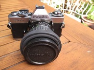 Aparat MINOLTA XD7+ MINOLTA MC ROKKOR-PF 50mm 1:1.7