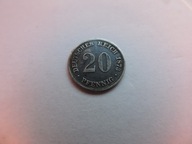 NIEMCY 20 PFENNIG 1873 G SREBRO
