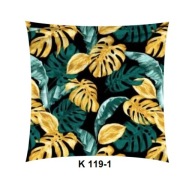Poszewka z kory 40x40 jasiek z bawełny gofrowanej K 119-1 liście złoto ziel
