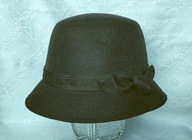 CZAPKA KAPELUSZ DAMSKI CZARNY / ROZMIAR 56 CM