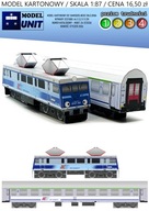 LOKOMOTYWA EP07 + WAGON PKP INTERCITY MODEL KARTONOWY SKLALA 1:87 ModelUNIT