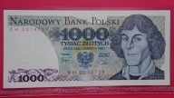 1000 zł 1982 ,seria KH 0074739,stan I,NISKI NR