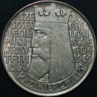 10 zł 1964 - Kazimierz Wielki - napis wypukły