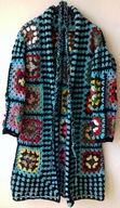 Płaszcz kardigan patchworkowy Rozmiar 40/46