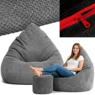 PUFA WOREK WELUR SAKO XXXXL SIEDZISKO FOTEL DLA DZIECI 120X95CM +PODNÓŻEK