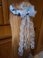 WIANEK KOMUNIJNY BIAŁO BŁĘKITNY REGULOWANY