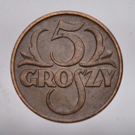 II RP, 5 GROSZY - 1938 - B.ŁADNE