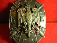 Odznaka PMW 1918 22 Pułk Piechoty piękna grawer R. Dalkowski Toruń RRR!!