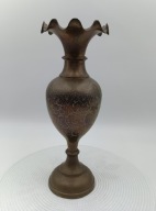 Duża ozdobna Amfora z mosiądzu - vintage - bardzo ładna 38cm