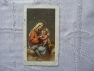 OBRAZEK KOLĘDOWY MATKA BOŻA 1962 rok