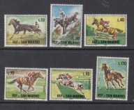 SAN MARINO **Mi 850-855 sport KONIE seria z 1966