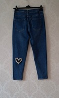 REDSEVENTY PREMIUM damskie jeansy ozdobna naszywka/cyrkonie L/40 pas 80 cm