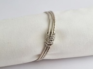 BRANSOLETA TRZY KOŁA SREBRNY METAL