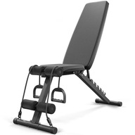 Ławka treningowa regulowana składana wielofunkcyjna z ekspanderami