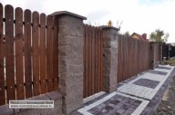 Ogrodzenie łupane, pustak łupany, bloczek Combet A2-A5 39x22x16 Brązowy