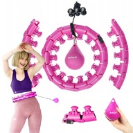 HULA HOP Z OBCIĄŻNIKIEM Z WYPUSTKAMI WYTRZYMAŁE TRENING FITNESS FIOLETOWY