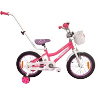 Rowerek Dziecięcy 16 Cali, Rower Dziewczęcy z Koszykiem, Prowadnikiem