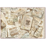 STAMPERIA * duży papier ryżowy 48x33 * DSF391 * OLD LACE koronki