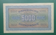 Niemcy, Banknot 5000 Marek 1923,Bayern