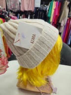 Czapka zimowa AZARA Italy beżowa akryl, wełna UNI !!!