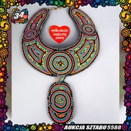 Naszyjnik masajski kolia z koralików - Kenia