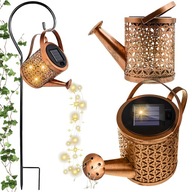 Lampa solarna ogrodowa, dekoracja - konewka 80cm, LED, wbijana