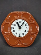 Ceramiczny zegar ścienny MERA-POLTIK z czasów PRL-u / SPRAWNY