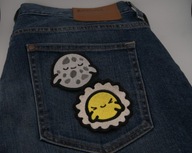 Zestaw Naszywek Haftowanych SŁOŃCE I KSIĘŻYC – 8 cm