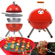 GRILL Z POKRYWĄ OGRODOWY WĘGLOWY SKŁADANY PRZENOŚNY STOŁOWY GURBA BLACHA