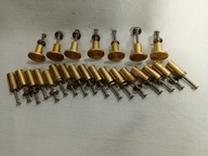 Stare gałki meblowe, mosiądz i aluminium