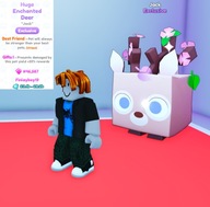 PET Huge Enchanted Deer ROBLOX Pet Simulator X PSX GEMS (nie 99)