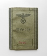WEHRPASS WEHRMACHT Landesschützenkompanie 4/877 KSIĄŻECZKA WOJSKOWA WH HEER