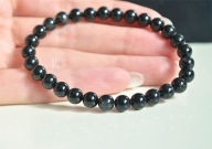 Naturalny TURMALIN Czarny Kulka gładka Kulki kuleczki Bransoletka
