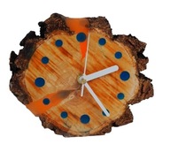 Zegar biurkowy z plastra drewna