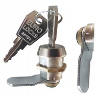 Zamek krzywkowy 19x20 mm EURO-LOCKS B671 niklowany do szafek metalowych BHP