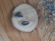 Kolczyki z żywicy z suszonymi kwiatami Wyjątkowe prezent