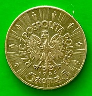 Srebrna moneta Piłsudski 5 zł 1935 rok