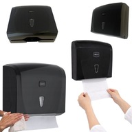 POJEMNIK NA RĘCZNIKI PAPIEROWE DOZOWNIK PODAJNIK CZARNY NAŚCIENNY ABS KLUCZ