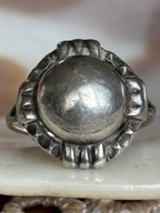 Imago Artis Pierścionek kulka obrączka stary srebrny